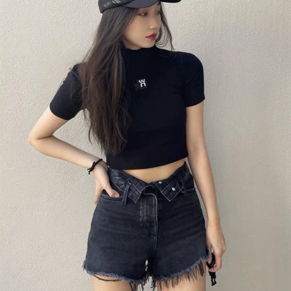 women's t shirts designer tees knits women short sleeve letter cotton clothing summer slim knitted tees, White
women's t shirts designer tees knits women short sleeve letter cotton clothing summer slim knitted tees, White