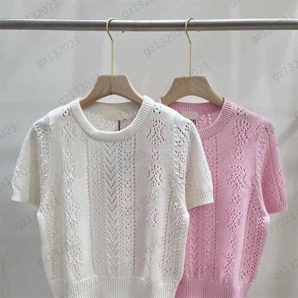 designer t-shirts fashion brand hollowed out short sleeves tee solid color pattern decoration crewneck pullover knitted 2 colors t shirt fo, White
designer t-shirts fashion brand hollowed out short sleeves tee solid color pattern decoration crewneck pullover knitted 2 colors t shirt fo, White