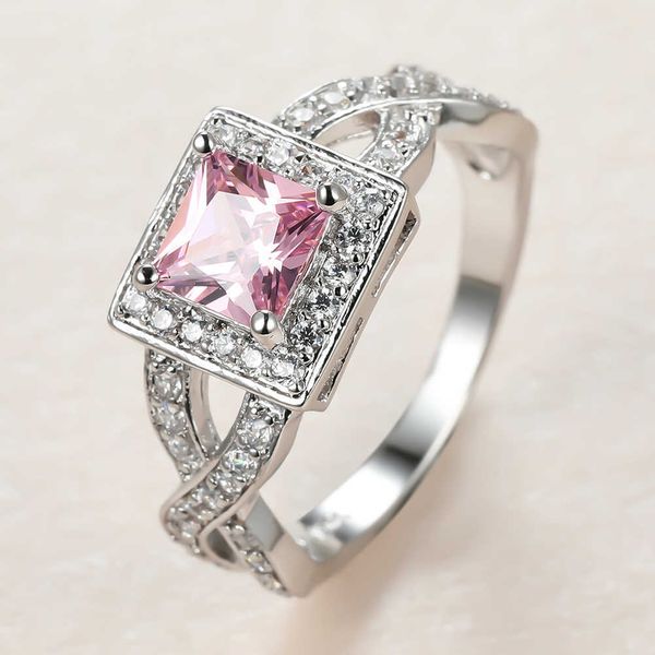 band rings romantic princess pink zircon stone ring silver color vintage square rings for women wedding bands crystal cross ring jewelry cz
band rings romantic princess pink zircon stone ring silver color vintage square rings for women wedding bands crystal cross ring jewelry cz