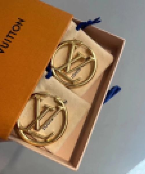 

Earrings Designer For Women With Box Fashion Hoop 18k Gold Plated Ouise Luxury Ladies Itton Earring High Quality Jewelry