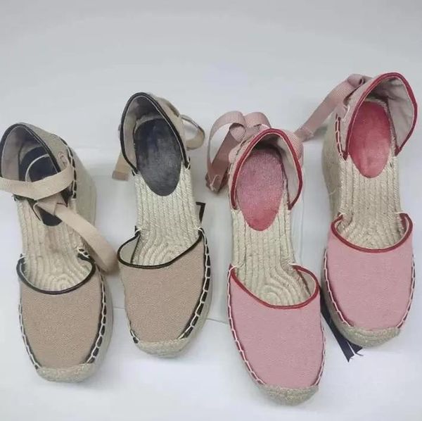 2023 designer ladies leather wedges platform canvas shoes leather grosgrain lace-up rope sole sandals calfskin shoe outdoor, Black
2023 designer ladies leather wedges platform canvas shoes leather grosgrain lace-up rope sole sandals calfskin shoe outdoor, Black