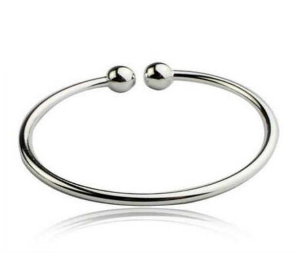 double ball silver bracelet women open bangle cuff wristband hand cuffs 925 sterling silver bracelets2685145, Black
double ball silver bracelet women open bangle cuff wristband hand cuffs 925 sterling silver bracelets2685145, Black