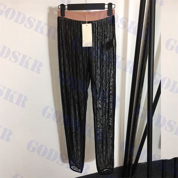 diamond letter leggings womens mesh pants perspective trousers two colors with box, Black;white
diamond letter leggings womens mesh pants perspective trousers two colors with box, Black;white