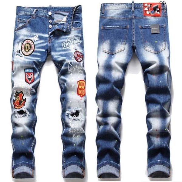 men's jeans men slim fit big size paint hole style destroyed skinny straight leg washed luxury casual regular denim pants trousers vrqh, Blue
men's jeans men slim fit big size paint hole style destroyed skinny straight leg washed luxury casual regular denim pants trousers vrqh, Blue