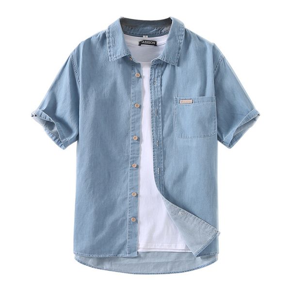 men's casual shirts summer men's denim shirt pure cotton business casual japanese style short sleeve men's classic fashion br, White;black
men's casual shirts summer men's denim shirt pure cotton business casual japanese style short sleeve men's classic fashion br, White;black