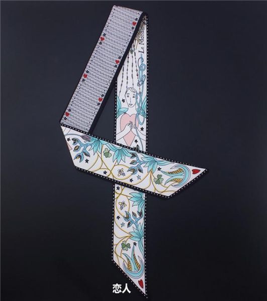 tarot series double double printed twill binding bag handle silk scarf slender ribbon scarf woman9884794, Blue;gray
tarot series double double printed twill binding bag handle silk scarf slender ribbon scarf woman9884794, Blue;gray