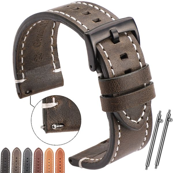 watch bands vintage genuine leather watchband 7 colors strap 18mm 20mm 22mm 24mm women men cowhide smart watch band belt accessories 230411, Black;brown
watch bands vintage genuine leather watchband 7 colors strap 18mm 20mm 22mm 24mm women men cowhide smart watch band belt accessories 230411, Black;brown