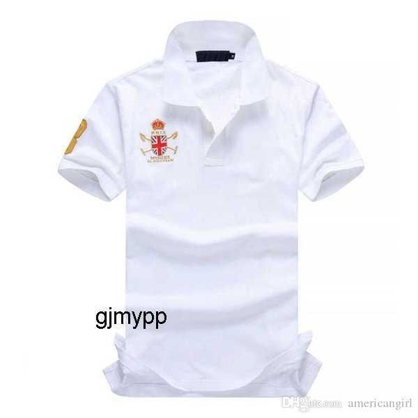 men's polos embroidery designer short sleeve business casual t shirts 3qh18, White;black
men's polos embroidery designer short sleeve business casual t shirts 3qh18, White;black