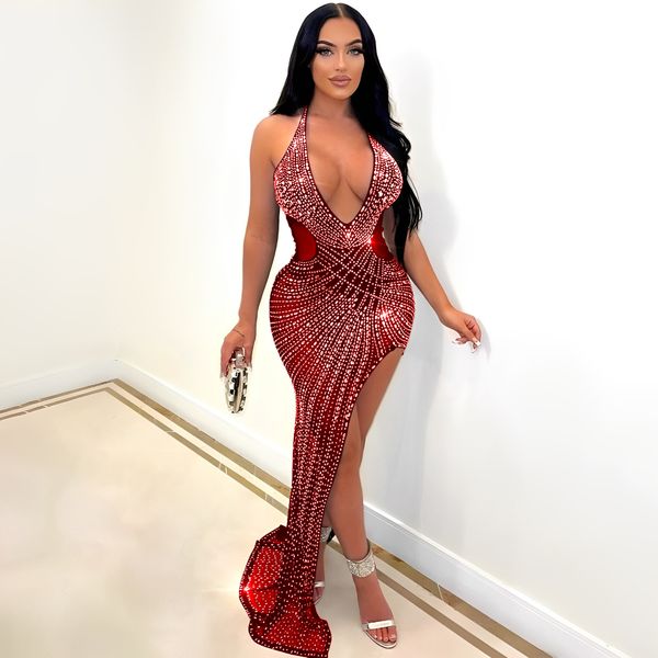 chengjiayi mesh diamond hanging neck irregular dress 2023 bodycon v-neck, White;black
chengjiayi mesh diamond hanging neck irregular dress 2023 bodycon v-neck, White;black