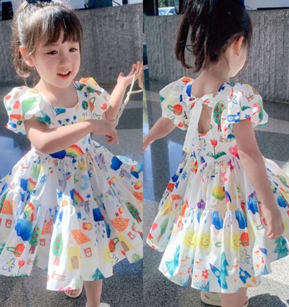 sweet girls graffiti printed dress summer kids puff short sleeve dresses children backless bows pleated clothing a31048372747, Red;yellow
sweet girls graffiti printed dress summer kids puff short sleeve dresses children backless bows pleated clothing a31048372747, Red;yellow