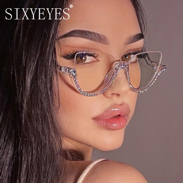 sunglasses frames diamond cat eye sunglasse semirimless sun glasses luxury brand designer crystal frame eyewear 230411, Silver
sunglasses frames diamond cat eye sunglasse semirimless sun glasses luxury brand designer crystal frame eyewear 230411, Silver
