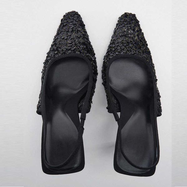 nxy sandals women summer sequins high heels pointe toe black heeled slingbacks shoes woman pumps ladies bling stiletto sandal 230406
nxy sandals women summer sequins high heels pointe toe black heeled slingbacks shoes woman pumps ladies bling stiletto sandal 230406