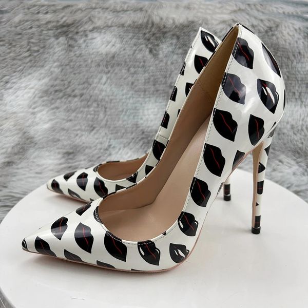 lips print women shoes fashion designer brand red soles high-heeled slip on pointy toe high heel shoes for party dress white stiletto pumps, Black
lips print women shoes fashion designer brand red soles high-heeled slip on pointy toe high heel shoes for party dress white stiletto pumps, Black