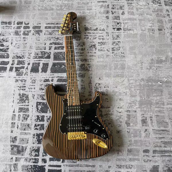 personalized and innovative zebra wood six string electric guitar high-end pickup 
personalized and innovative zebra wood six string electric guitar high-end pickup