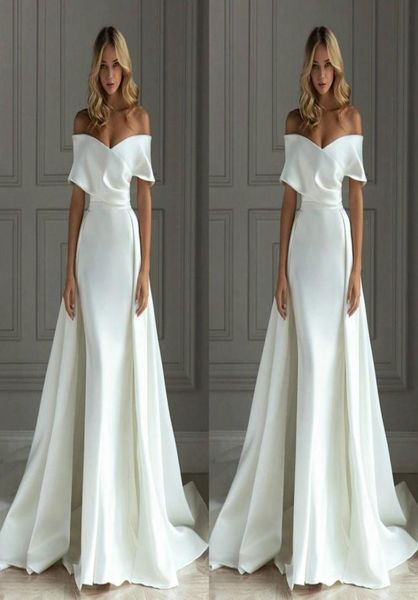 new arrival simple elegant plus size mermaid wedding dresses off shoulder sweep train bridl gowns wedding dress vestido de n9671916, White
new arrival simple elegant plus size mermaid wedding dresses off shoulder sweep train bridl gowns wedding dress vestido de n9671916, White
