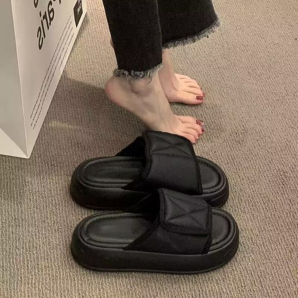 platform slippers female fashion cute outdoor comfortable soft sole beautiful leisure beach sandals, Black
platform slippers female fashion cute outdoor comfortable soft sole beautiful leisure beach sandals, Black