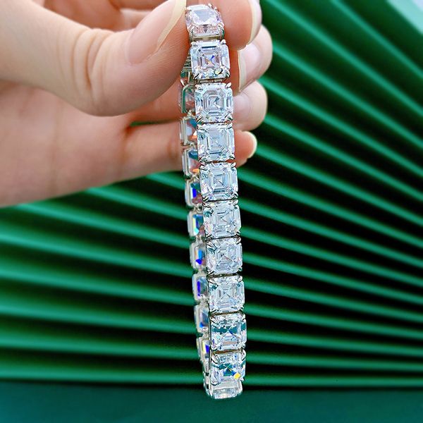 chain trendy asscher cut diamond bracelet 100% real 925 sterling silver party wedding bangles bracelets for women jewelry 230411, Black
chain trendy asscher cut diamond bracelet 100% real 925 sterling silver party wedding bangles bracelets for women jewelry 230411, Black