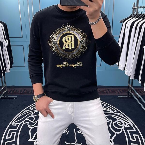 men's hoodies & sweatshirts european sweatshirt men's gilded long sleeved pullover letter fashion trend autumn and winter bottom s, Black
men's hoodies & sweatshirts european sweatshirt men's gilded long sleeved pullover letter fashion trend autumn and winter bottom s, Black