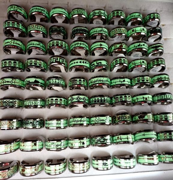 whole 50pcs mix glow in the dark 316l stainless steel ring jewelry lots1681377, Silver
whole 50pcs mix glow in the dark 316l stainless steel ring jewelry lots1681377, Silver