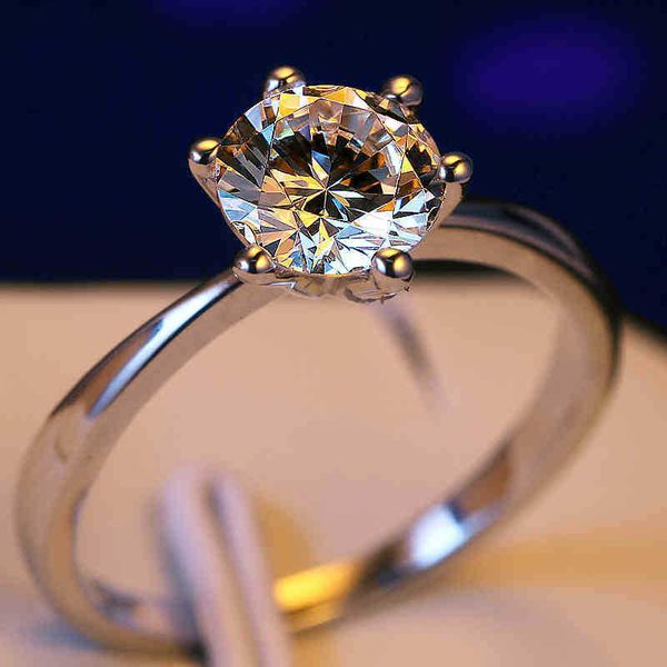 band rings luxury female small lab diamond ring real 925 sterling silver engagement ring crystal solitaire wedding rings for women aa230412
band rings luxury female small lab diamond ring real 925 sterling silver engagement ring crystal solitaire wedding rings for women aa230412