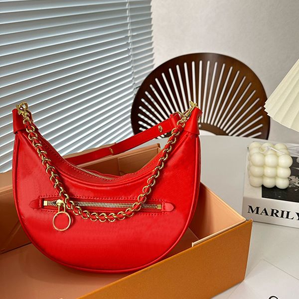 loop bag croissant bags shoulder hobo designer bag half moon woman underarm handbag subaxillary package metal chain collection letter print
loop bag croissant bags shoulder hobo designer bag half moon woman underarm handbag subaxillary package metal chain collection letter print