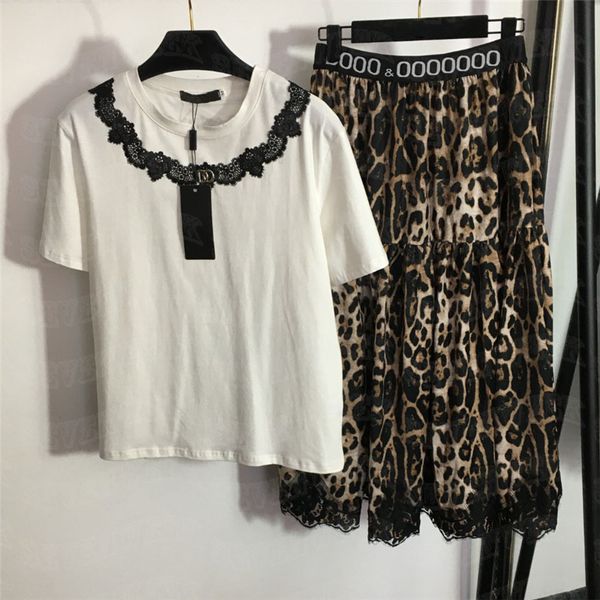leopard print skirts cotton t shirts women casual sets lace designer letter tees woman dress two piece, Black
leopard print skirts cotton t shirts women casual sets lace designer letter tees woman dress two piece, Black