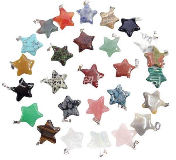 exclusive natural stone crystal agate five pointed star pendant necklace accessories jewelry, Black
exclusive natural stone crystal agate five pointed star pendant necklace accessories jewelry, Black