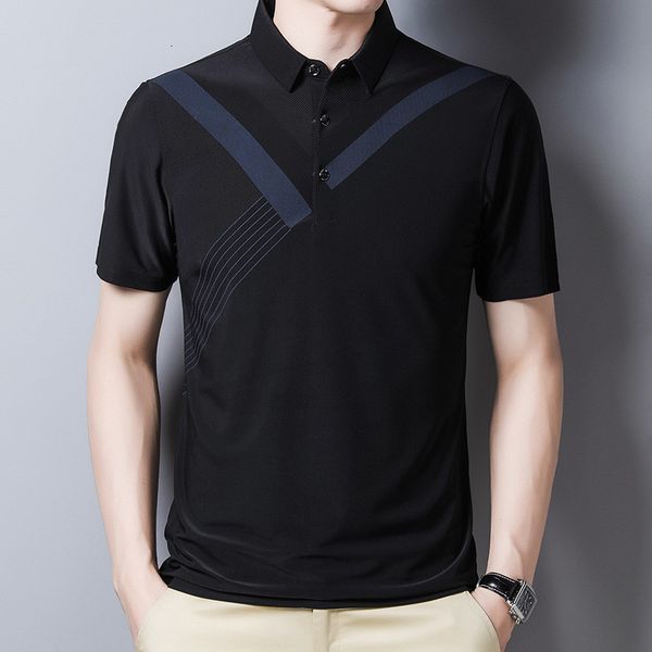 men's polos striped men's polo shirt short sleeve cool summer clothing solid black loose fit men's polo shirt 230412, White;black
men's polos striped men's polo shirt short sleeve cool summer clothing solid black loose fit men's polo shirt 230412, White;black