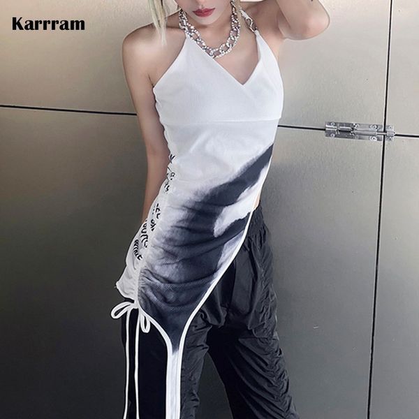 camisoles tanks karrram irregular halter gothic long camisole grunge clothes vest y2k tank punk dark academia streetwear emo 230411, Black;white
camisoles tanks karrram irregular halter gothic long camisole grunge clothes vest y2k tank punk dark academia streetwear emo 230411, Black;white