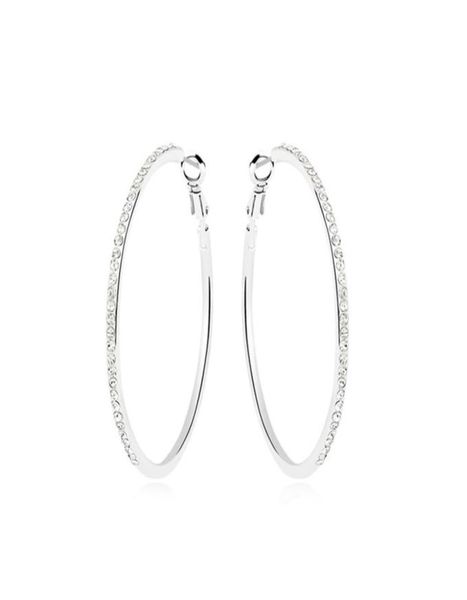new simple design austrian crystal rhodium plated big hoop earrings for women bridal wedding party bijoux accessories bijoux 8989858, Golden;silver
new simple design austrian crystal rhodium plated big hoop earrings for women bridal wedding party bijoux accessories bijoux 8989858, Golden;silver