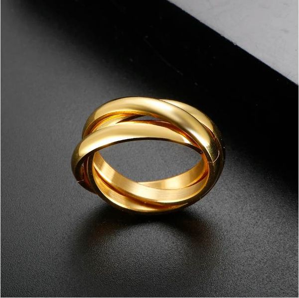3 in 1 triple interlocked rings for women men couple wedding engagement ring stainless steel goth waterproof jewelry gift, Golden;silver
3 in 1 triple interlocked rings for women men couple wedding engagement ring stainless steel goth waterproof jewelry gift, Golden;silver