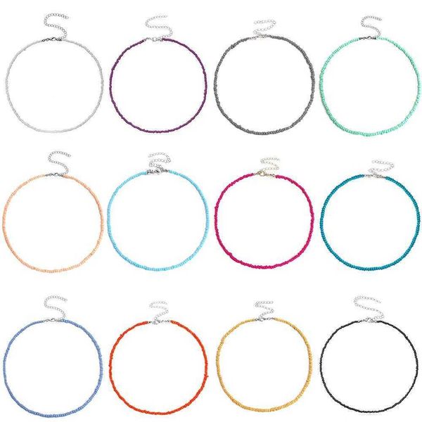 jewelry products women's rice bead necklace bohemian short pure color neck chain necklace, Black
jewelry products women's rice bead necklace bohemian short pure color neck chain necklace, Black