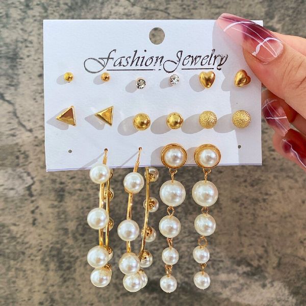 earrings set of 5 pairs of creative simple acrylic earrings alloy metal earrings pearl earrings female, Golden
earrings set of 5 pairs of creative simple acrylic earrings alloy metal earrings pearl earrings female, Golden