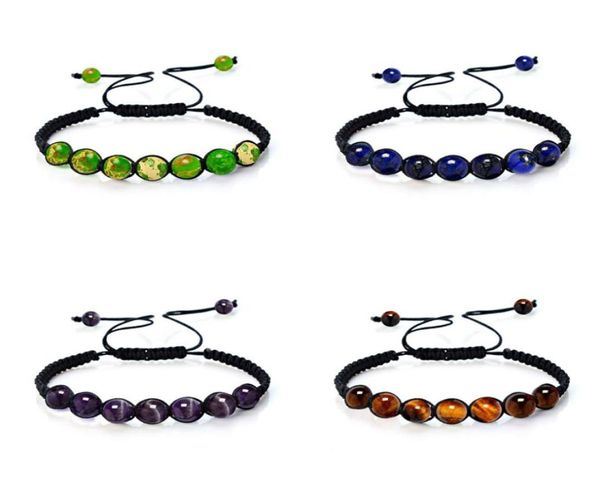 8mm natural stone strands beaded yoga bracelet rope braided handmade energy charm jewelry for women men7988601, Black
8mm natural stone strands beaded yoga bracelet rope braided handmade energy charm jewelry for women men7988601, Black