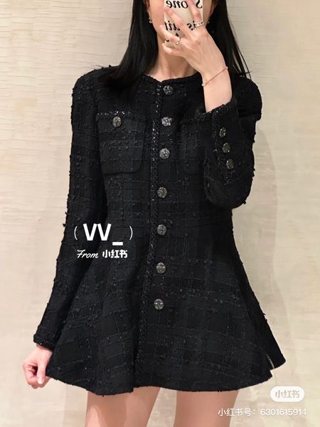 chan home 2023 new women's brand jacket designer ootd fashion grade autumn winter logo tweed coat overcoat spring long style coat cardi, Black;brown
chan home 2023 new women's brand jacket designer ootd fashion grade autumn winter logo tweed coat overcoat spring long style coat cardi, Black;brown
