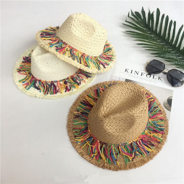 beanie/skull caps stingy brim hats beach hat with tassel female summer seaside vacation outsid straw hat adlut straw hat sunshade korean sty, Blue;gray
beanie/skull caps stingy brim hats beach hat with tassel female summer seaside vacation outsid straw hat adlut straw hat sunshade korean sty, Blue;gray