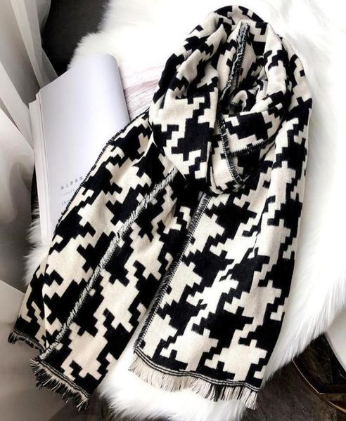 scarves black white plaid soft cotton long scarf women winter thick warm lady cashmere houndstooth shawl tassel8072623, Blue;gray
scarves black white plaid soft cotton long scarf women winter thick warm lady cashmere houndstooth shawl tassel8072623, Blue;gray