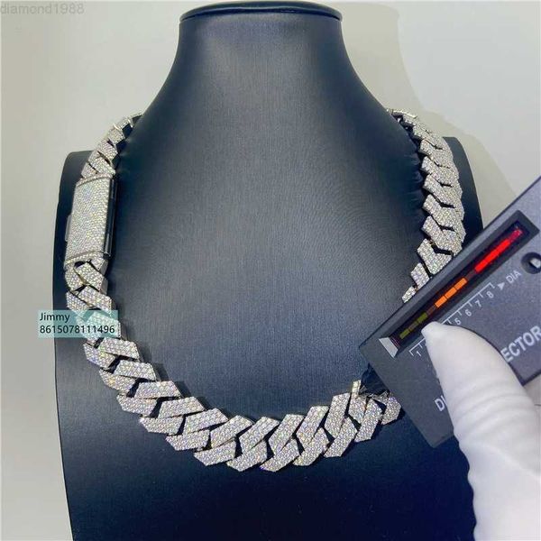 20mm width three row heavier iced out buss down trendy fashion style vvs1 moissanite miami cuban link chain, Silver
20mm width three row heavier iced out buss down trendy fashion style vvs1 moissanite miami cuban link chain, Silver