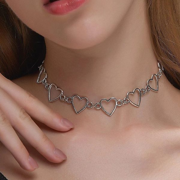 choker heart pendant neckchain chain hollow elegant fashion gift women love accessories wholesale necklace cool hip hop metal jewelry, Silver
choker heart pendant neckchain chain hollow elegant fashion gift women love accessories wholesale necklace cool hip hop metal jewelry, Silver