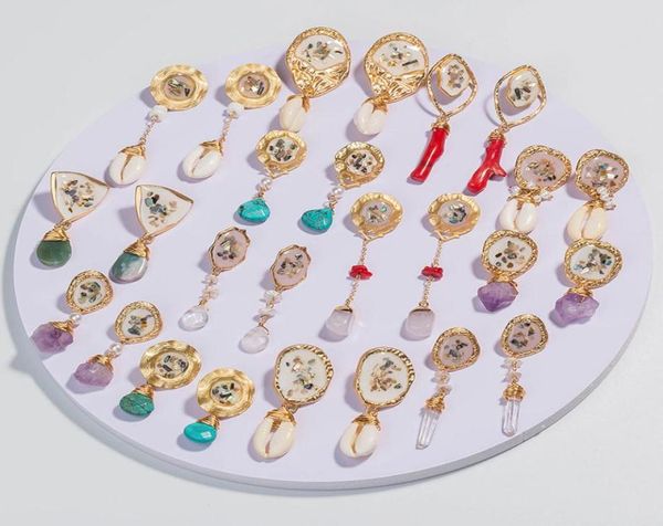 women natural stone pearl earrings reiki gem irregular dangle hook drop earring vintage multicolor female shell resin coral jewelr6864124, Silver
women natural stone pearl earrings reiki gem irregular dangle hook drop earring vintage multicolor female shell resin coral jewelr6864124, Silver