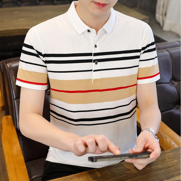 men's t-shirts summer new style short sleeve lapel polo shirt slim fit versatile men's casual cotton short sleeve t-shirt half sle, White;black
men's t-shirts summer new style short sleeve lapel polo shirt slim fit versatile men's casual cotton short sleeve t-shirt half sle, White;black