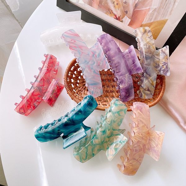 11.5cm fashion crab hair clip women acetate hair clips elegant colorful marbling large claw clip girls hair accessories barrettes, Slivery;white
11.5cm fashion crab hair clip women acetate hair clips elegant colorful marbling large claw clip girls hair accessories barrettes, Slivery;white