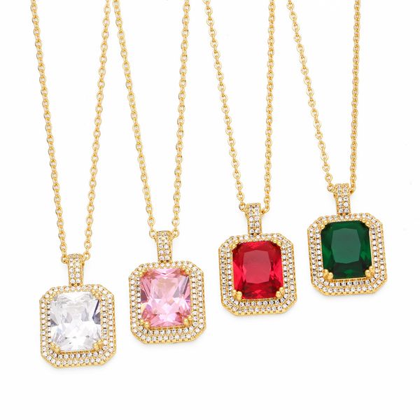 new fashion jewelry square diamond zircon pendant necklace ins wind european and american personality fashion snake bone chain, Silver
new fashion jewelry square diamond zircon pendant necklace ins wind european and american personality fashion snake bone chain, Silver