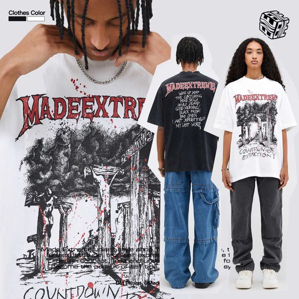 men's t-shirt 2023 new american street men's retro ink splash print washed old short-sleeved men and women, White;black
men's t-shirt 2023 new american street men's retro ink splash print washed old short-sleeved men and women, White;black