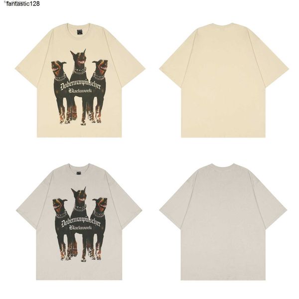 men's t-shirts designer represent american hound print short sleeve t-shirt men's and women's high street loose round neck ov, White;black
men's t-shirts designer represent american hound print short sleeve t-shirt men's and women's high street loose round neck ov, White;black
