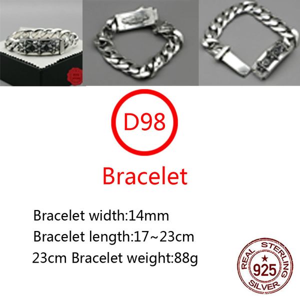 d98 s925 sterling silver bracelet fashion letter personalized vintage smooth six star cross flower boat anchor punk hip hop style lover gift, Golden;silver
d98 s925 sterling silver bracelet fashion letter personalized vintage smooth six star cross flower boat anchor punk hip hop style lover gift, Golden;silver