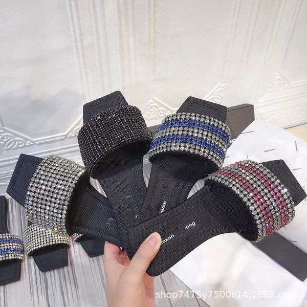 designer slides wang slippers new summer travel versatile network red drag open versatile water diamond slippers flat bottom square head fem, Black
designer slides wang slippers new summer travel versatile network red drag open versatile water diamond slippers flat bottom square head fem, Black