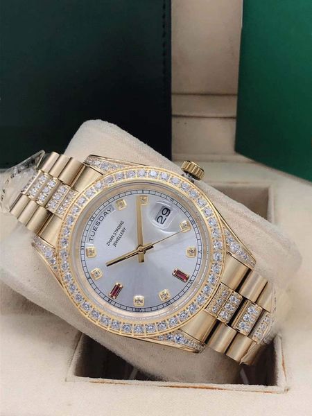 41mm fashion diamond bezel mens watches automatic mechanical 2813 movement men's watch classic designer stainless steel strap sports ma, Slivery;golden
41mm fashion diamond bezel mens watches automatic mechanical 2813 movement men's watch classic designer stainless steel strap sports ma, Slivery;golden