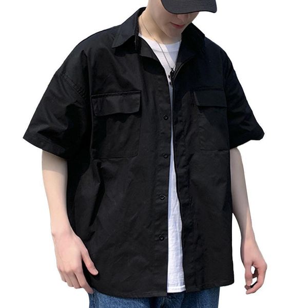 men's casual shirts short sleeved half sleeved tool shirt pocket street men's plain casual shirt 230412, White;black
men's casual shirts short sleeved half sleeved tool shirt pocket street men's plain casual shirt 230412, White;black