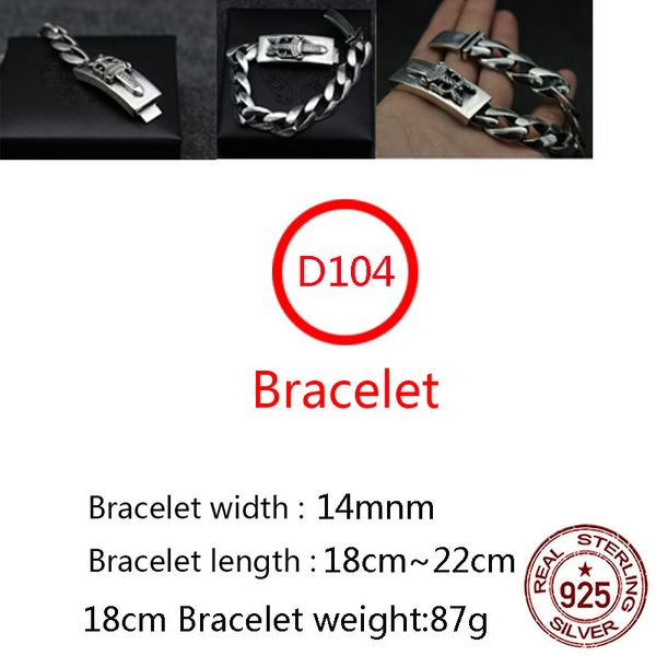 d104 s925 sterling silver bracelet fashion letter personalized retro glossy sword punk hip hop style lover gift, Golden;silver
d104 s925 sterling silver bracelet fashion letter personalized retro glossy sword punk hip hop style lover gift, Golden;silver